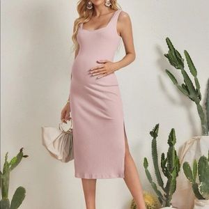 Pink maternity dress